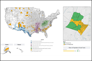 2018-2020 High-Needs Counties with Rural Tracts Map
