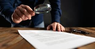 person looking at document
