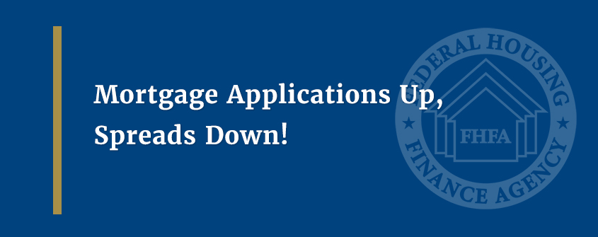 Mortgage Applications Up, Spreads Down!