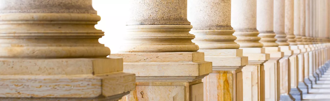 Row of pillars