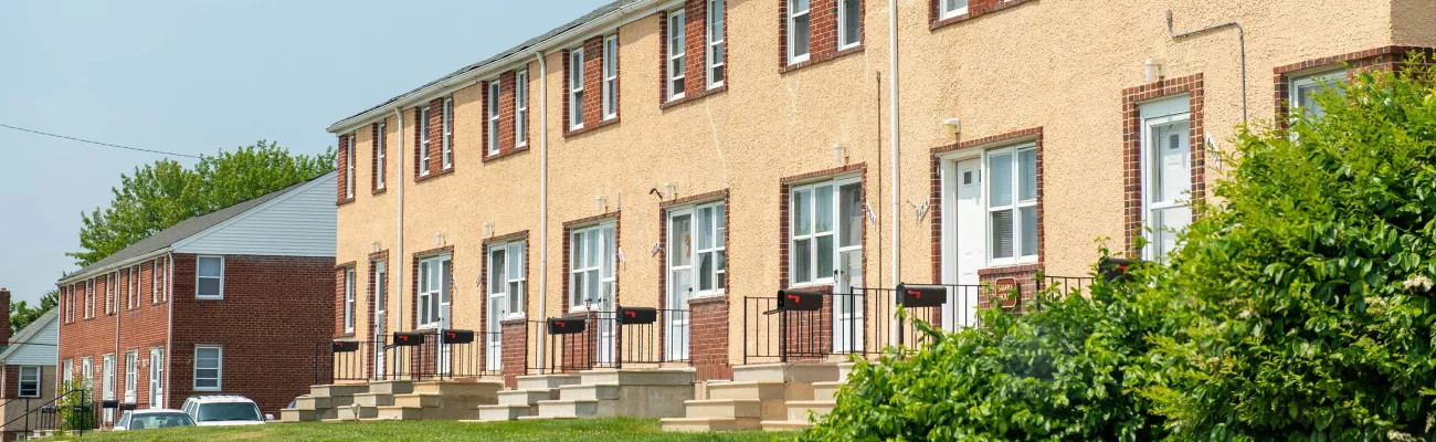 Rows of townhomes